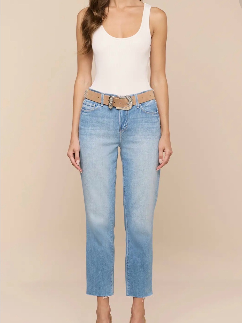 L'Agence Sada Cropped Slim Jeans Windsor Wash Size 26